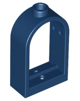 Window 1 x 2 x 2 2/3 with Rounded Top in Dark Blue