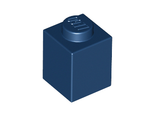 Brick 1 x 1 in Dark Blue