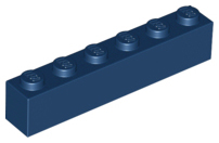 Brick 1 x 6 in Dark Blue