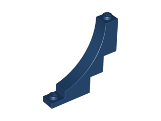 Brick Curved 1 x 5 x 4 Inverted in Dark Blue