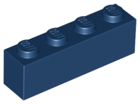 Brick 1 x 4 in Dark Blue