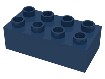 Duplo Brick 2 x 4 in Dark Blue