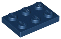 Plate 2 x 3 in Dark Blue