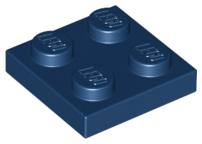 Plate 2 x 2 in Dark Blue
