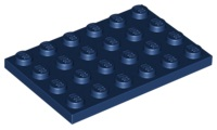 Plate 4 x 6 in Dark Blue