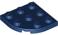 Plate Round Corner 3 x 3 in Dark Blue