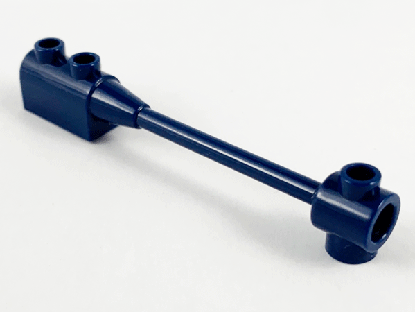 Bar 1 x 8 with Brick 1 x 2 Curved Top End (Axle Holder Inside Small End) in Dark Blue
