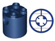 Brick Round 2 x 2 x 2 Robot Body, Axle Holder '+' Orientation in Dark Blue
