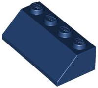 Brick Sloped 45° 2 x 4 in Dark Blue