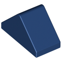 Brick Sloped 45° 2 x 1 Double with Inside Stud Holder in Dark Blue