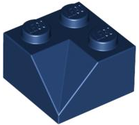 Brick Sloped 45° 2 x 2 Double Concave in Dark Blue