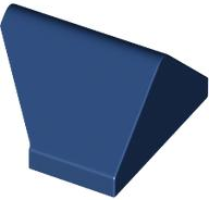 Brick Sloped 45° 2 x 1 Double / Inverted with Hollow Bottom in Dark Blue
