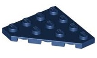 Wedge Plate 4 x 4 Cut Corner in Dark Blue