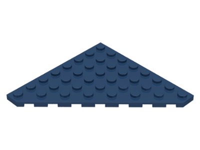 Wedge Plate 8 x 8 Cut Corner in Dark Blue