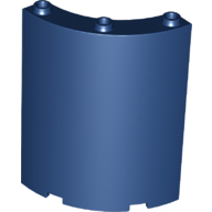 Panel 4 x 4 x 6 Quarter Cylinder in Dark Blue