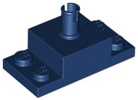 Brick Special 2 x 4, with 2 x 2 Brick with Top Pin and 1 x 2 Side Plates in Dark Blue
