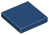 Tile 2 x 2 with Groove in Dark Blue