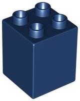 Duplo Brick 2 x 2 x 2 in Dark Blue