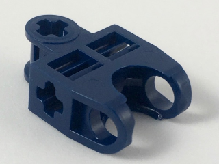 Technic Axle Connector 2 x 3 with Ball Socket, Open Sides in Dark Blue