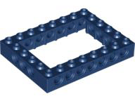 Technic Brick 6 x 8 with 4 x 6 Opening in Dark Blue