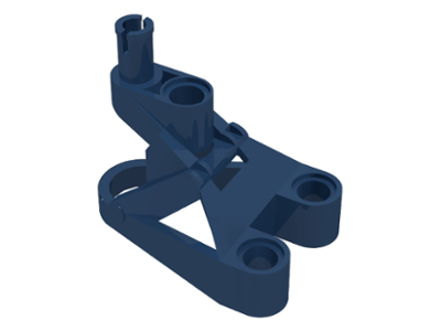 Large Figure Foot, 3 x 4 1/2 x 2 1/3 with Technic Pin Connector in Dark Blue