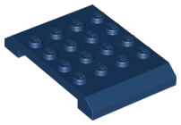 Brick Sloped 4 x 6 x 2/3 Double in Dark Blue