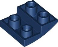 Brick Curved Inverted 2 x 2 x 2/3 in Dark Blue