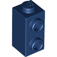 Brick Special 1 x 1 x 1 2/3 with Studs on 1 Side in Dark Blue