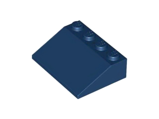 Brick Sloped 33° 3 x 4 in Dark Blue