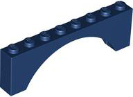 Brick Arch 1 x 8 x 2 in Dark Blue