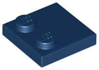 Plate Special 2 x 2 with Only 2 studs in Dark Blue