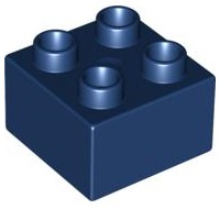Duplo Brick 2 x 2 in Dark Blue