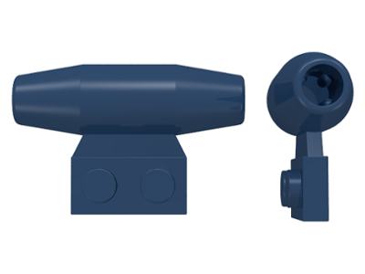 Engine - Smooth, Small 1 x 2 Side Plate [With Axle Holders] in Dark Blue