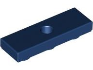 Tile Special 1 x 3 Inverted with Center Hole in Dark Blue