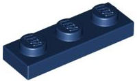 Plate 1 x 3 in Dark Blue