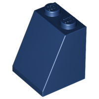 Brick Sloped 65° 2 x 2 x 2 with Bottom Tube in Dark Blue