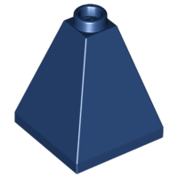 Brick Sloped 75° 2 x 2 x 2 Quadruple Convex in Dark Blue