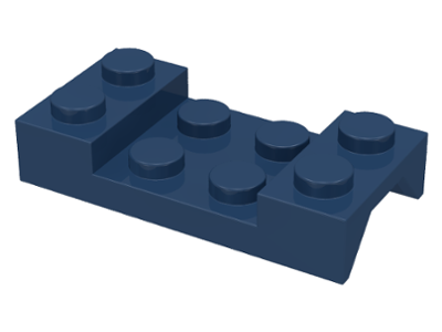Wheel Arch, Mudguard 2 x 4 Studded in Dark Blue