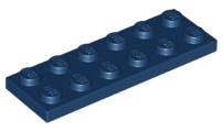 Plate 2 x 6 in Dark Blue