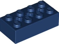 Brick Special 2 x 4 with 3 Axle Holes in Dark Blue