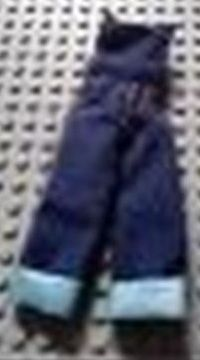 Scala, Overalls with Light Blue Bottom Cuffs in Dark Blue