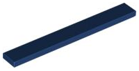 Tile 1 x 8 with Groove in Dark Blue