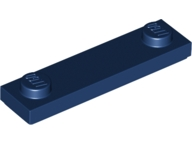 Plate Special 1 x 4 with 2 Studs with Groove [New Underside] in Dark Blue