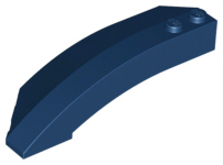 Brick Wedged, Curved 8 x 3 x 2 Open Right in Dark Blue