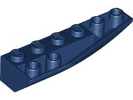 Brick Wedged, Curved Inverted 6 x 2 Right in Dark Blue