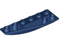 Brick Wedged, Curved Inverted 6 x 2 Left in Dark Blue