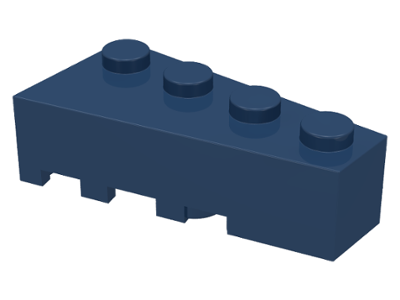 Brick Wedged, Angled 4 x 2 Right in Dark Blue