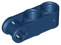 Technic Axle and Pin Connector Perpendicular 3L with 2 Pin Holes in Dark Blue