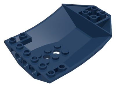 Brick Wedged, Curved Inverted 8 x 6 x 2 Cockpit in Dark Blue