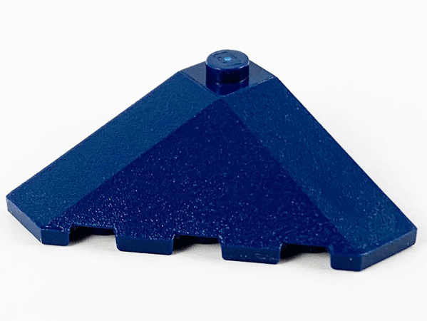 Brick Wedged, Sloped 18° 4 x 4 Corner in Dark Blue